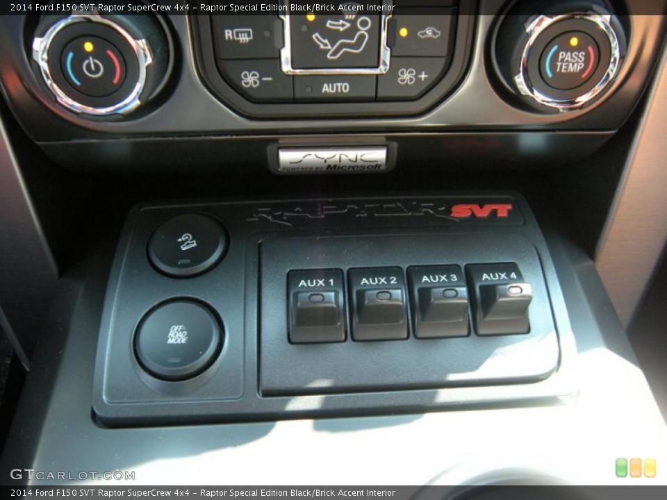 Raptor Special Edition Black/Brick Accent Interior Controls for the 2014 Ford F150 SVT Raptor SuperCrew 4x4 #95753976
