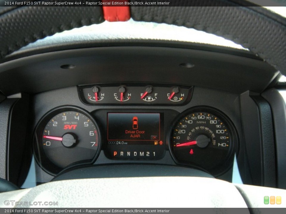 Raptor Special Edition Black/Brick Accent Interior Gauges for the 2014 Ford F150 SVT Raptor SuperCrew 4x4 #95754084