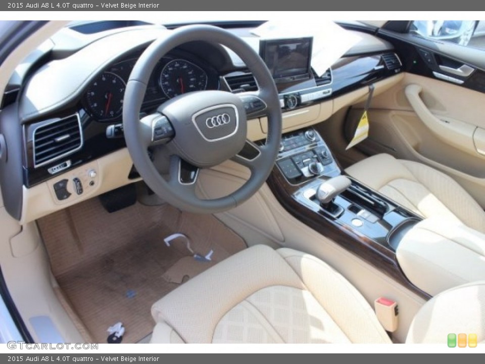 Velvet Beige 2015 Audi A8 Interiors