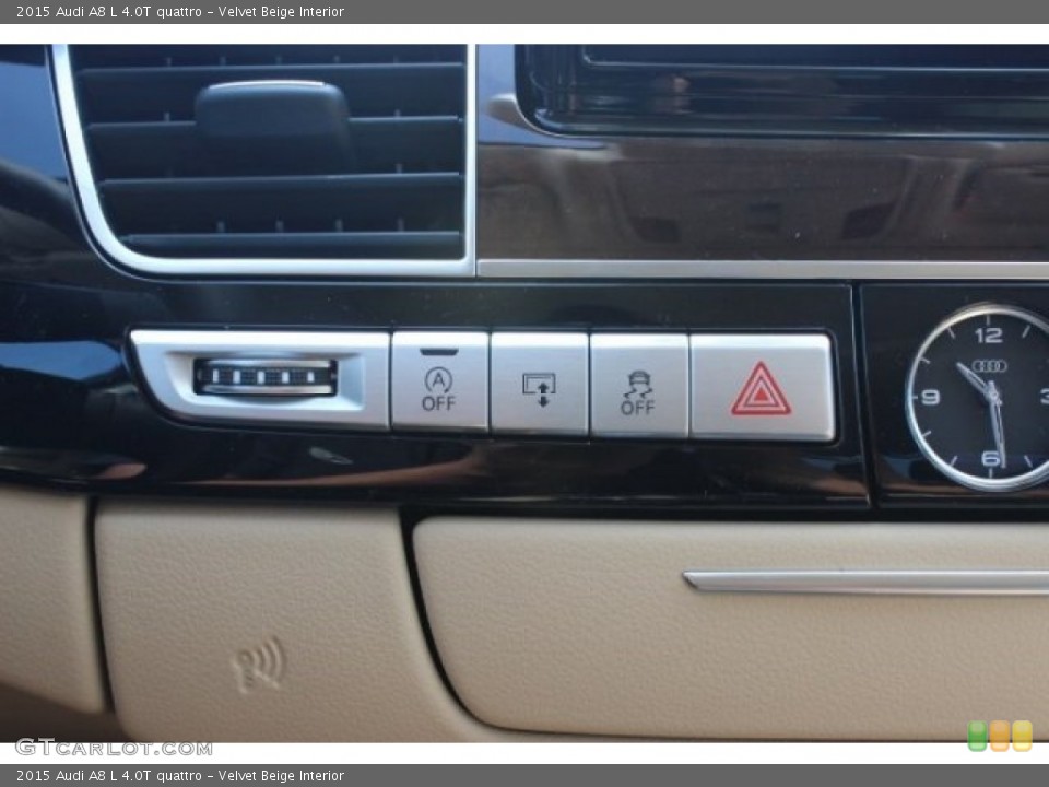 Velvet Beige Interior Controls for the 2015 Audi A8 L 4.0T quattro #95762157