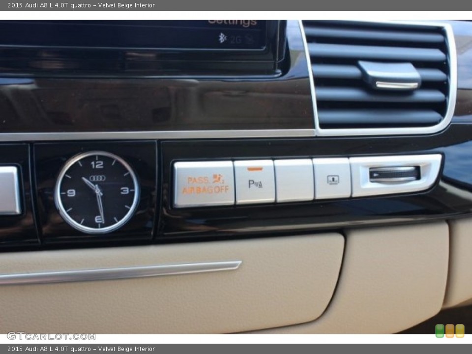 Velvet Beige Interior Controls for the 2015 Audi A8 L 4.0T quattro #95762172