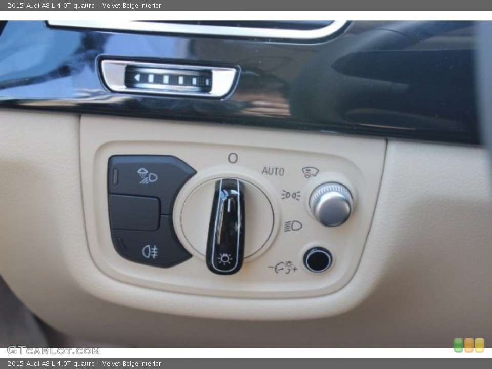 Velvet Beige Interior Controls for the 2015 Audi A8 L 4.0T quattro #95762244
