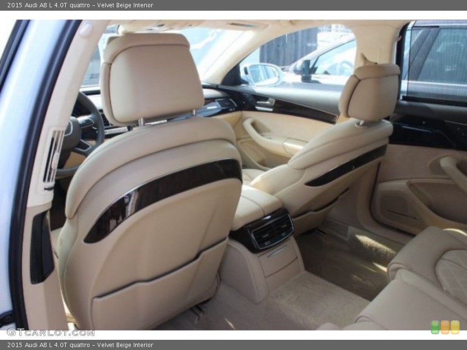 Velvet Beige Interior Rear Seat for the 2015 Audi A8 L 4.0T quattro #95762274
