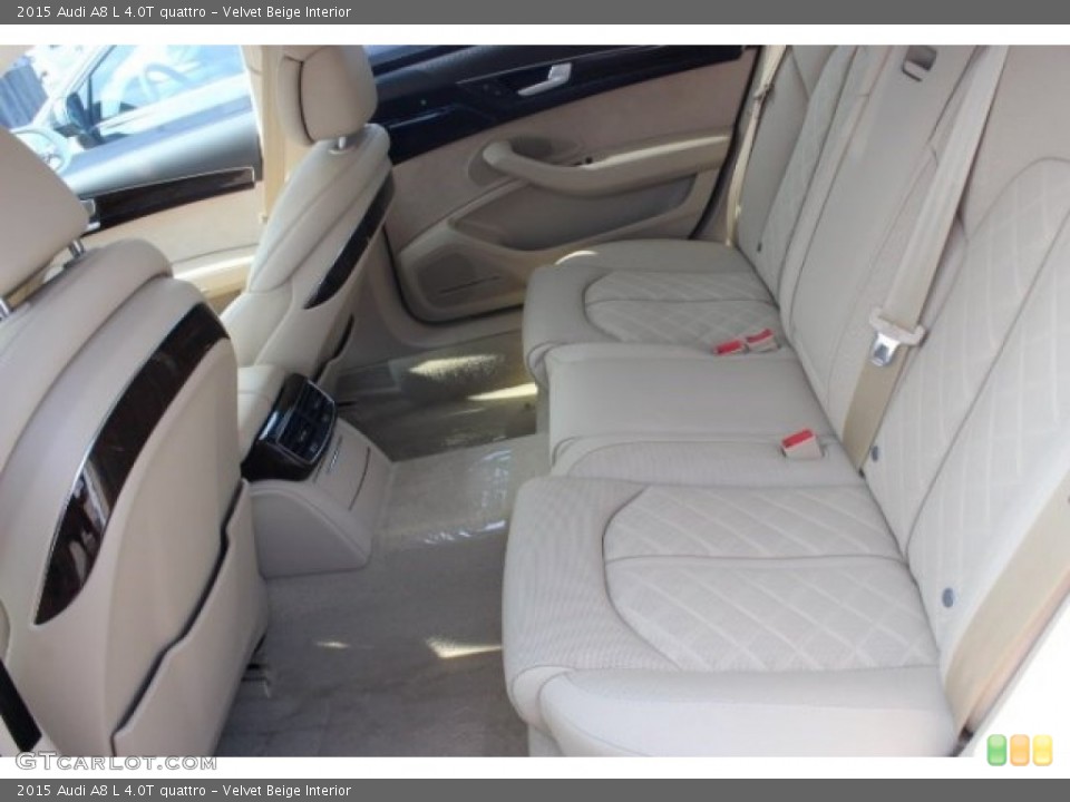 Velvet Beige Interior Rear Seat for the 2015 Audi A8 L 4.0T quattro #95762289