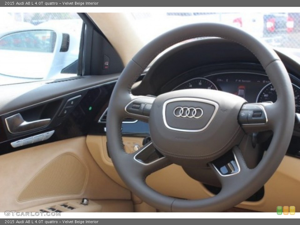 Velvet Beige Interior Steering Wheel for the 2015 Audi A8 L 4.0T quattro #95762319