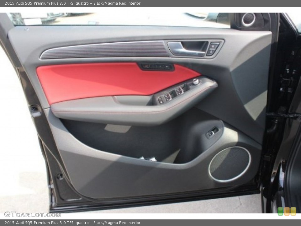 Black/Magma Red Interior Door Panel for the 2015 Audi SQ5 Premium Plus 3.0 TFSI quattro #95767653