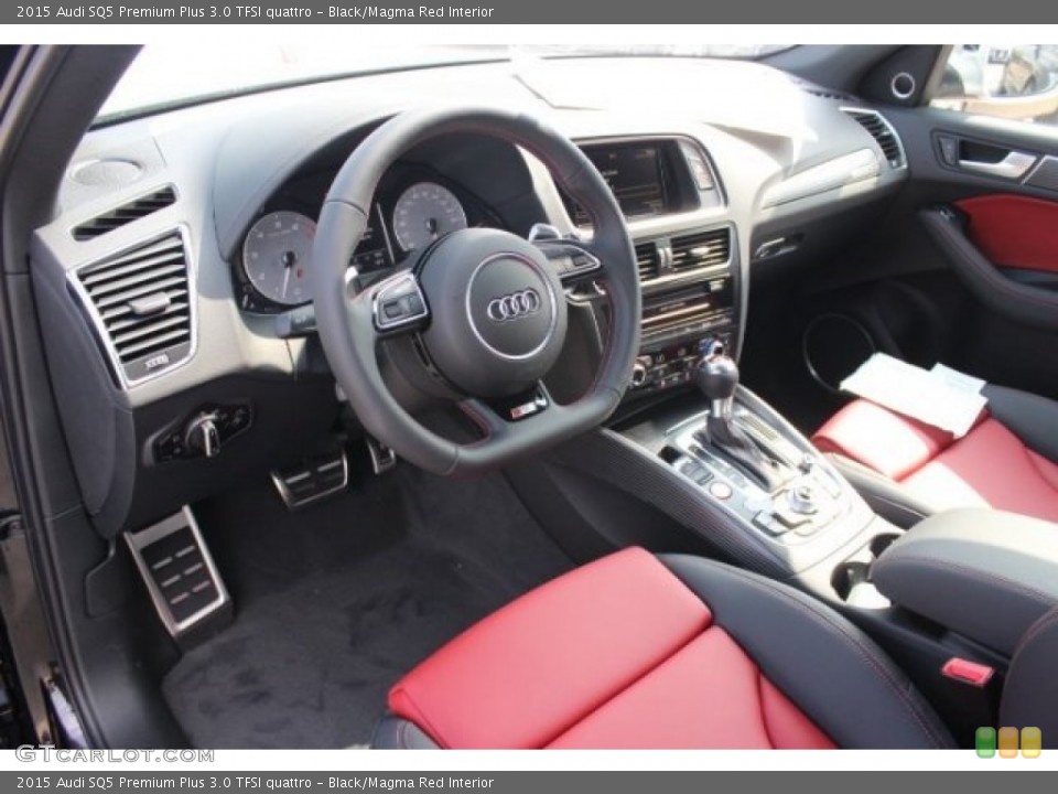 Black/Magma Red Interior Photo for the 2015 Audi SQ5 Premium Plus 3.0 TFSI quattro #95767689