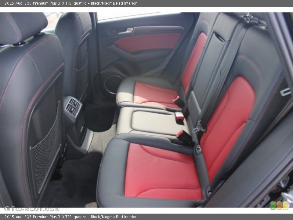 Black/Magma Red Interior Rear Seat for the 2015 Audi SQ5 Premium Plus 3.0 TFSI quattro #95767983