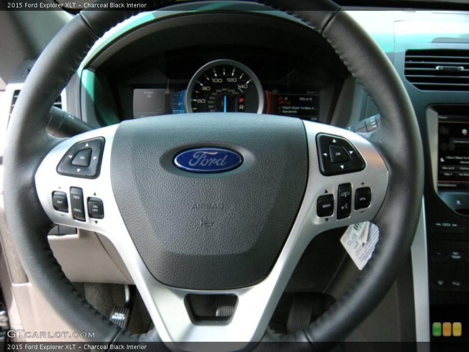 Charcoal Black Interior Steering Wheel for the 2015 Ford Explorer XLT #95777238