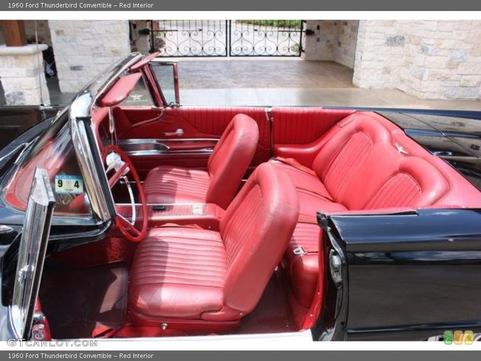 Red Interior Front Seat for the 1960 Ford Thunderbird Convertible #95781645