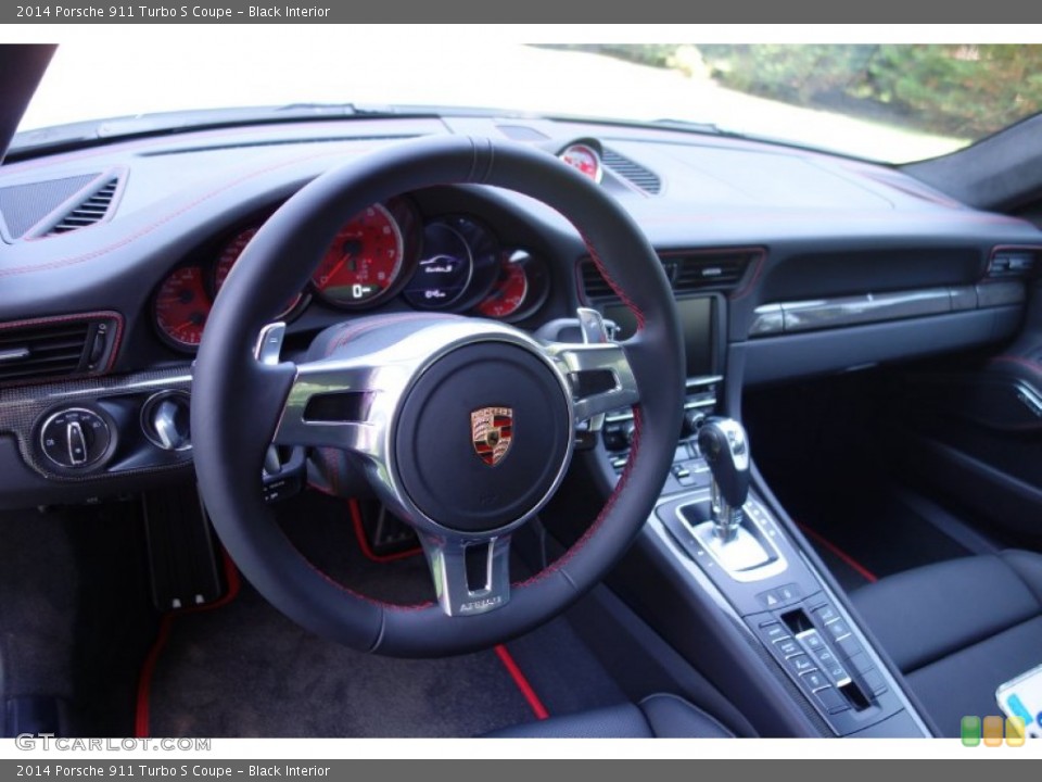 Black Interior Dashboard for the 2014 Porsche 911 Turbo S Coupe #95787426