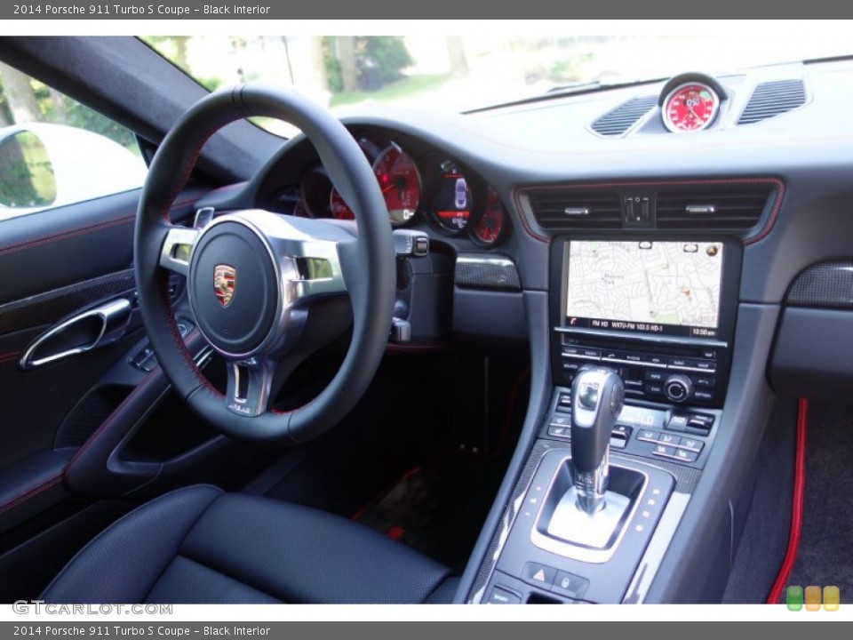 Black Interior Dashboard for the 2014 Porsche 911 Turbo S Coupe #95787552