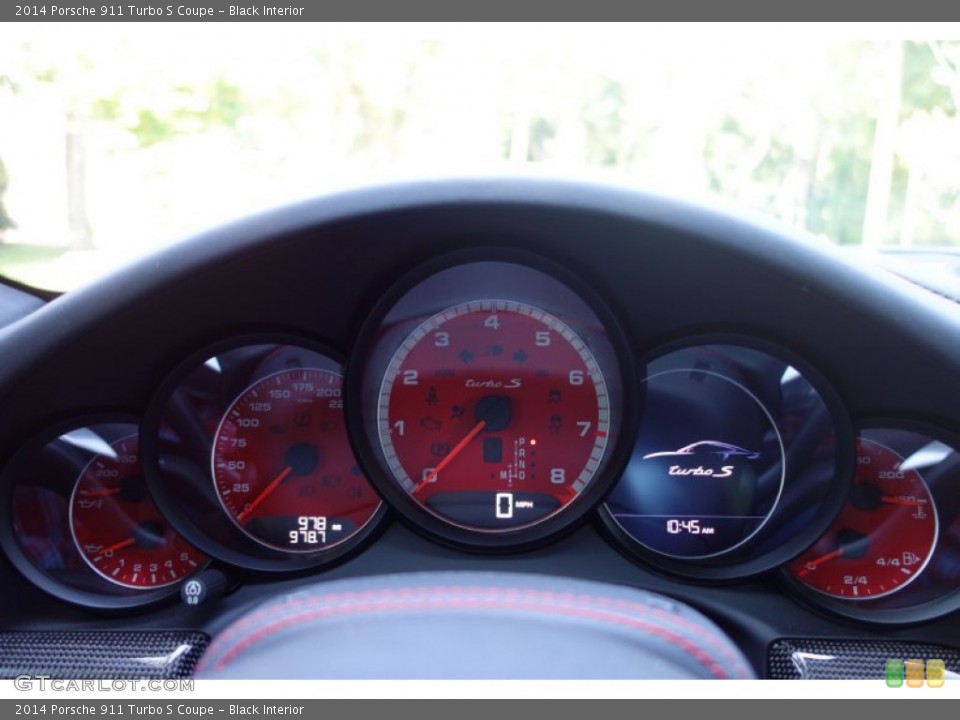 Black Interior Gauges for the 2014 Porsche 911 Turbo S Coupe #95787609