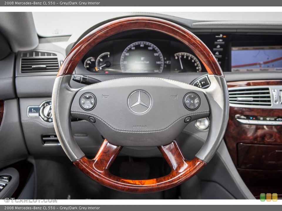 Grey/Dark Grey Interior Steering Wheel for the 2008 Mercedes-Benz CL 550 #95789256