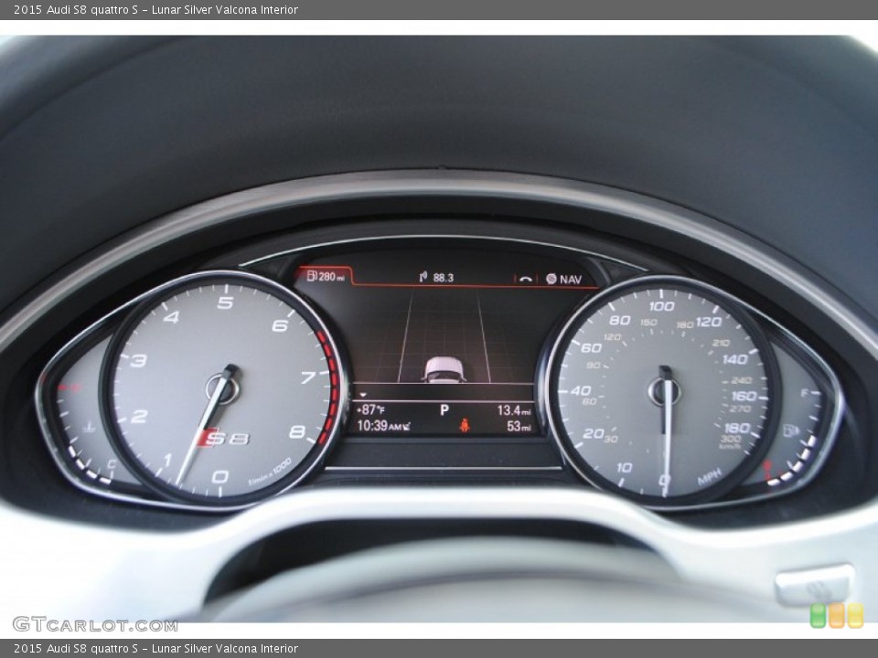 Lunar Silver Valcona Interior Gauges for the 2015 Audi S8 quattro S #95790240