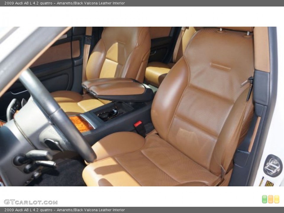 Amaretto/Black Valcona Leather Interior Front Seat for the 2009 Audi A8 L 4.2 quattro #95804670