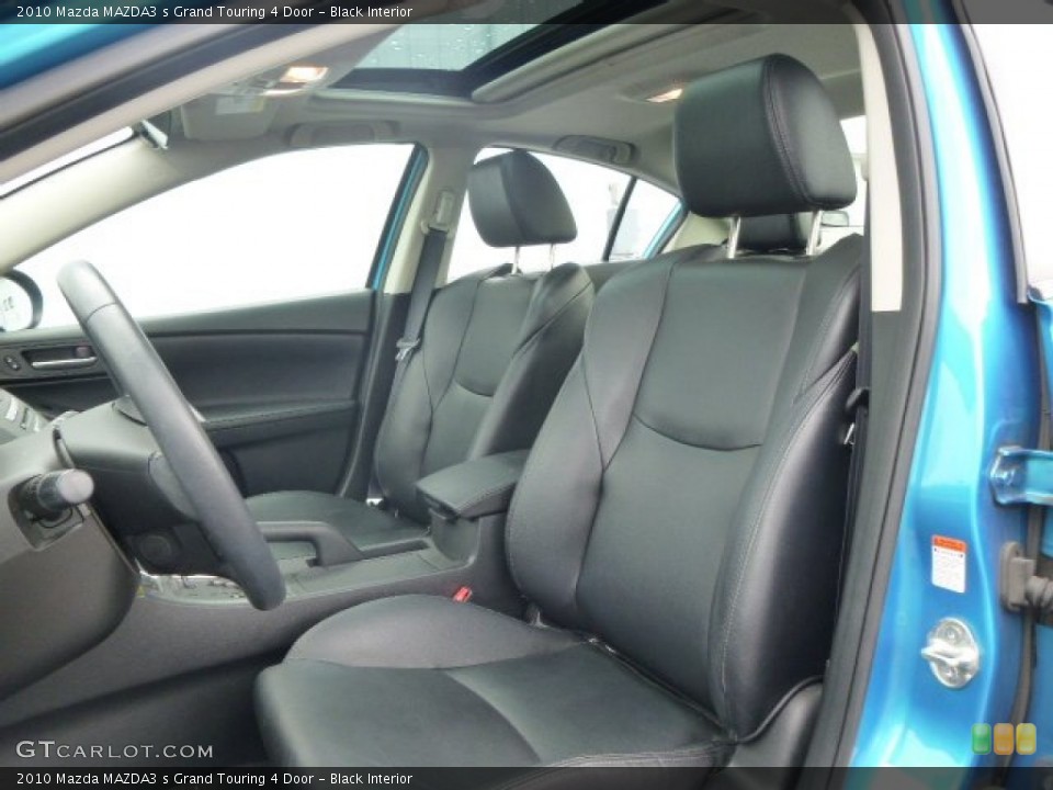Black Interior Front Seat for the 2010 Mazda MAZDA3 s Grand Touring 4 Door #95812920