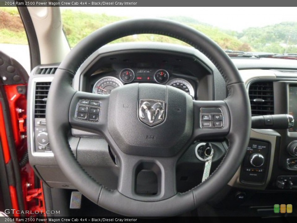 Black/Diesel Gray Interior Steering Wheel for the 2014 Ram 2500 Power Wagon Crew Cab 4x4 #95813704