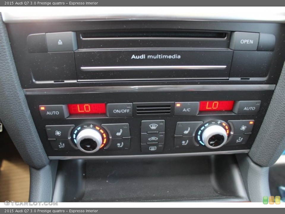 Espresso Interior Controls for the 2015 Audi Q7 3.0 Prestige quattro #95822262