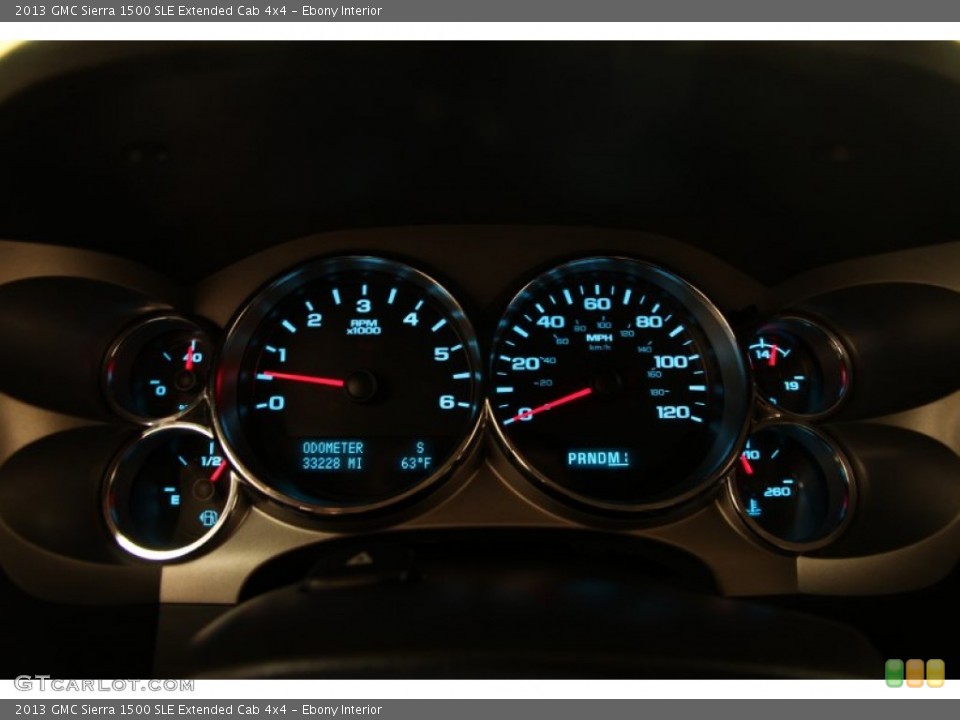 Ebony Interior Gauges for the 2013 GMC Sierra 1500 SLE Extended Cab 4x4 #95823426