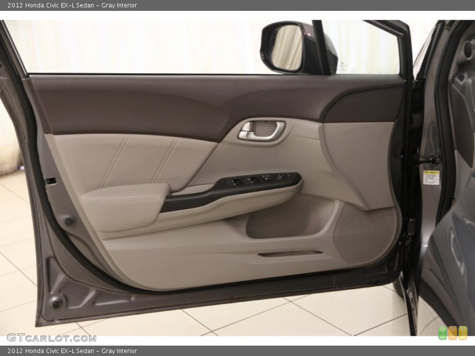 Gray Interior Door Panel for the 2012 Honda Civic EX-L Sedan #95823624