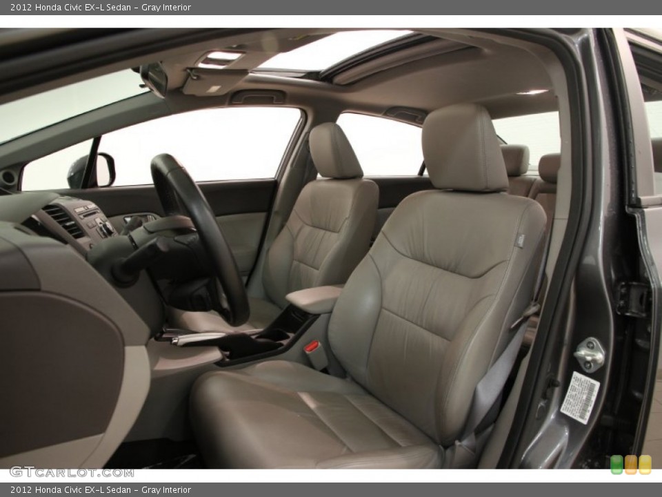 Gray Interior Front Seat for the 2012 Honda Civic EX-L Sedan #95823638