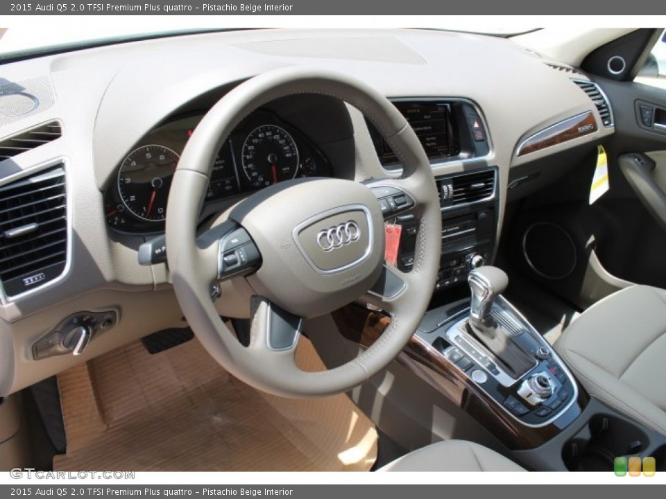 Pistachio Beige Interior Steering Wheel for the 2015 Audi Q5 2.0 TFSI Premium Plus quattro #95827896