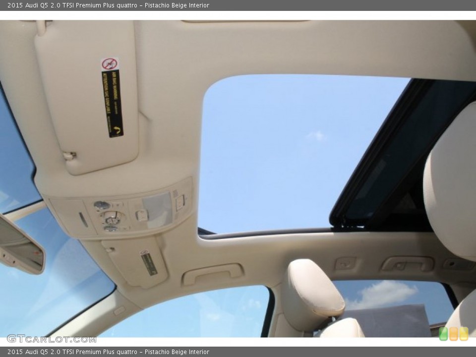 Pistachio Beige Interior Sunroof for the 2015 Audi Q5 2.0 TFSI Premium Plus quattro #95828013