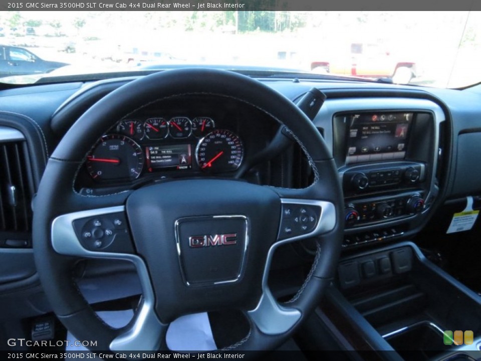 Jet Black Interior Steering Wheel for the 2015 GMC Sierra 3500HD SLT Crew Cab 4x4 Dual Rear Wheel #95833027