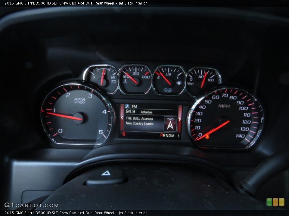 Jet Black Interior Gauges for the 2015 GMC Sierra 3500HD SLT Crew Cab 4x4 Dual Rear Wheel #95833108