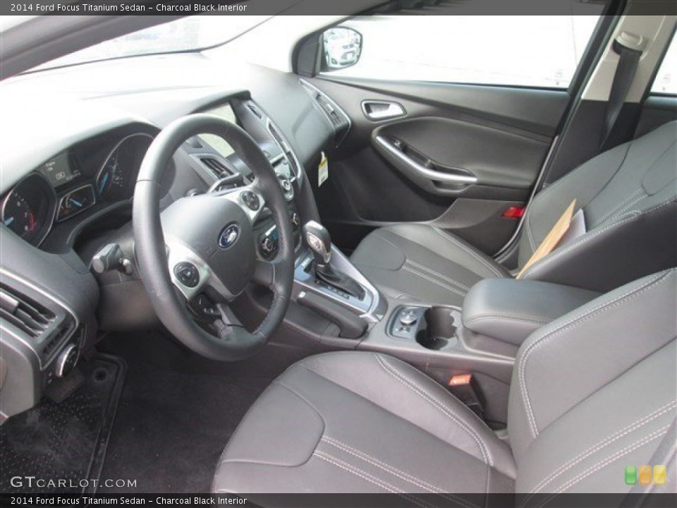 Charcoal Black Interior Prime Interior for the 2014 Ford Focus Titanium Sedan #95835506