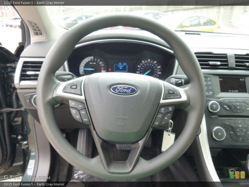 Earth Gray Interior Steering Wheel for the 2015 Ford Fusion S #95836114
