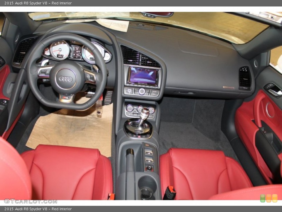 Red Interior Dashboard for the 2015 Audi R8 Spyder V8 #95837464