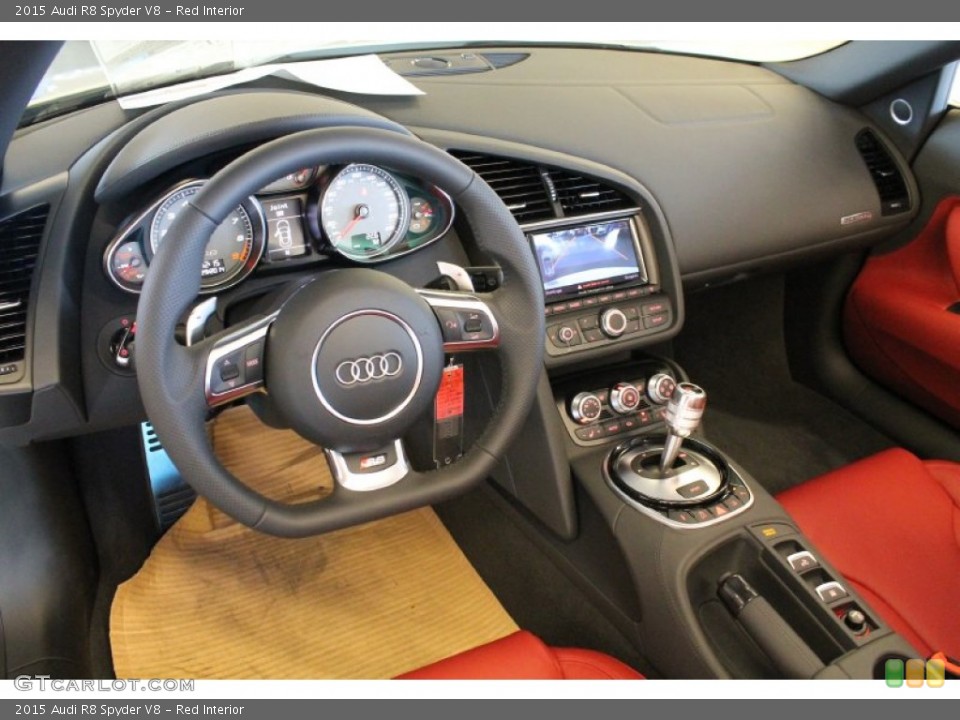 Red Interior Dashboard for the 2015 Audi R8 Spyder V8 #95837644