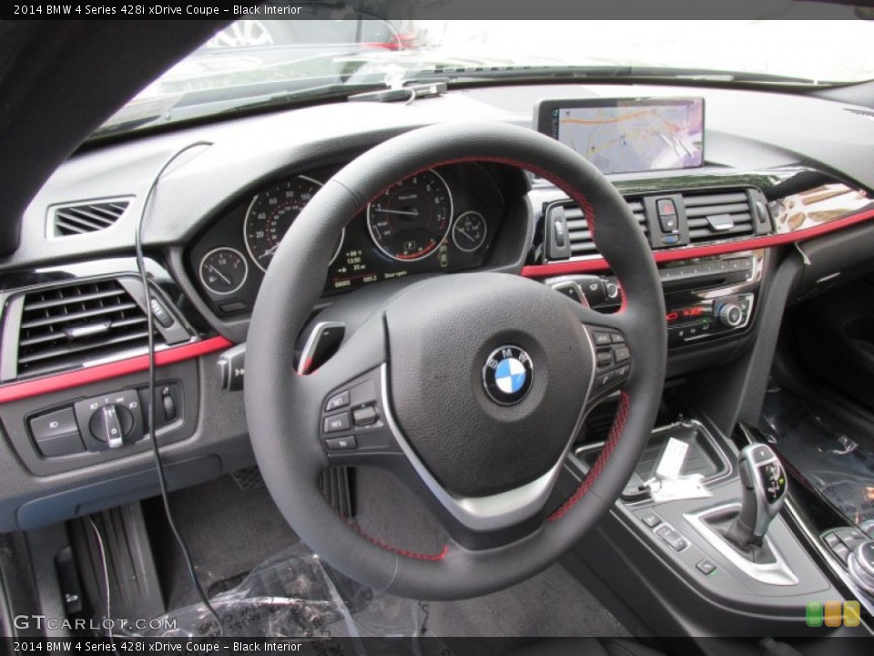 Black Interior Steering Wheel for the 2014 BMW 4 Series 428i xDrive Coupe #95838034