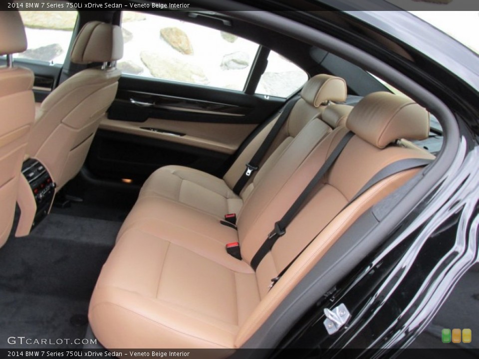 Veneto Beige Interior Rear Seat for the 2014 BMW 7 Series 750Li xDrive Sedan #95840743