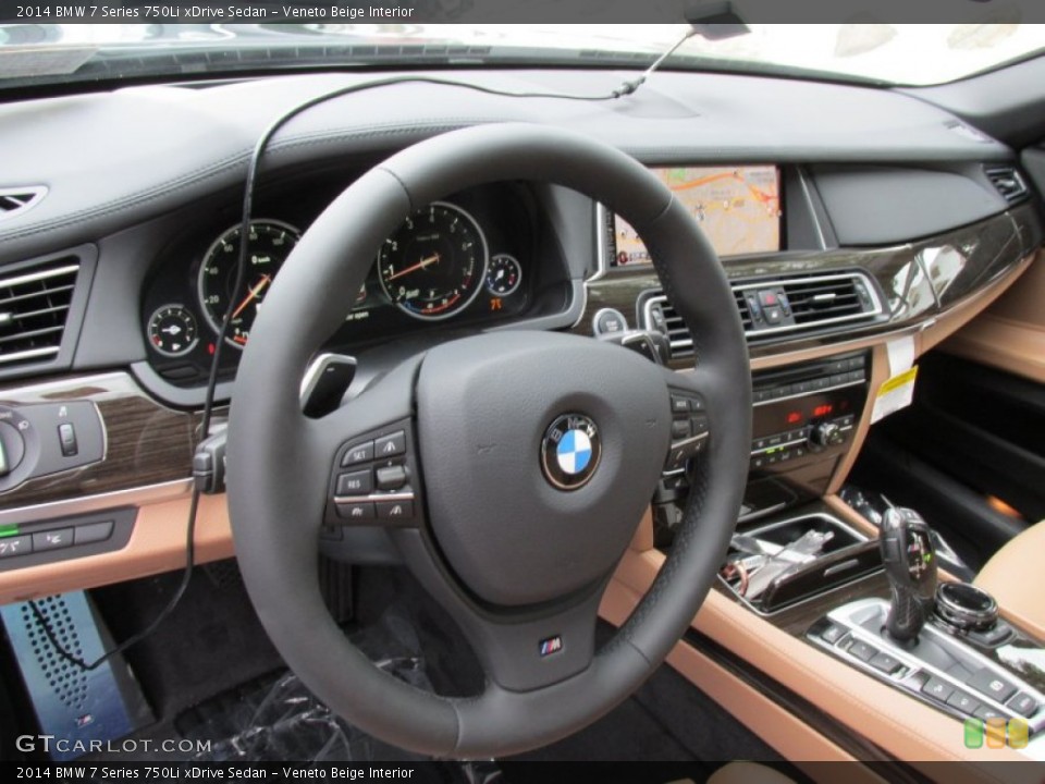 Veneto Beige Interior Dashboard for the 2014 BMW 7 Series 750Li xDrive Sedan #95840764