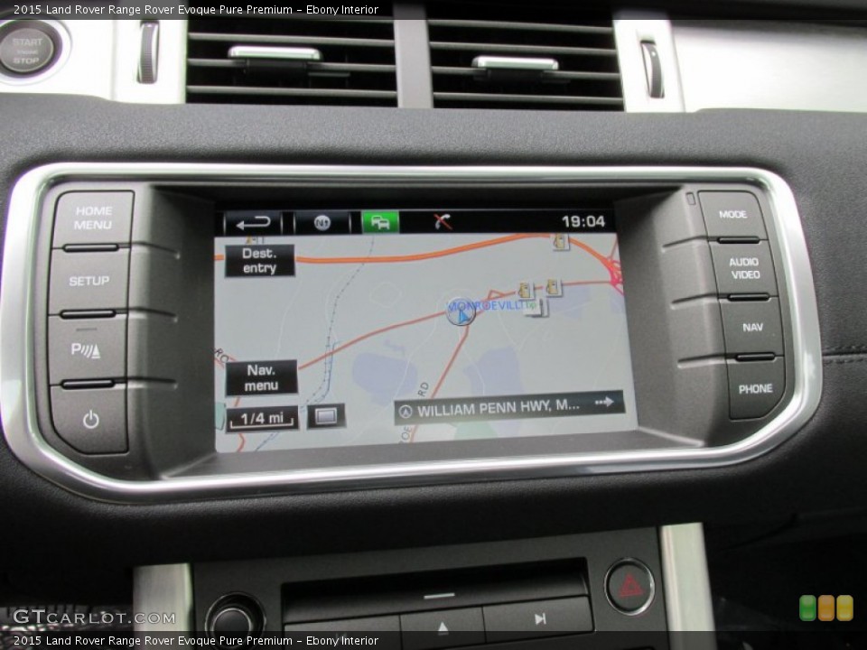Ebony Interior Navigation for the 2015 Land Rover Range Rover Evoque Pure Premium #95841259
