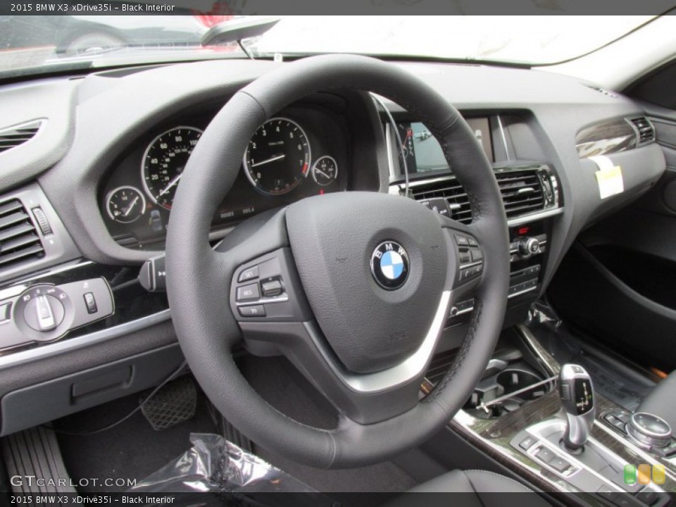 Black Interior Steering Wheel for the 2015 BMW X3 xDrive35i #95841695