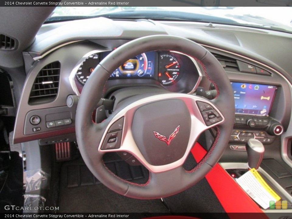 Adrenaline Red Interior Steering Wheel for the 2014 Chevrolet Corvette Stingray Convertible #95846341