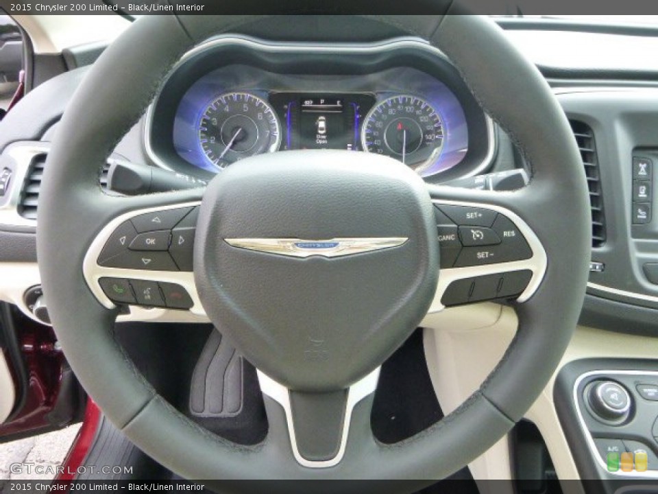 Black/Linen Interior Steering Wheel for the 2015 Chrysler 200 Limited #95847274