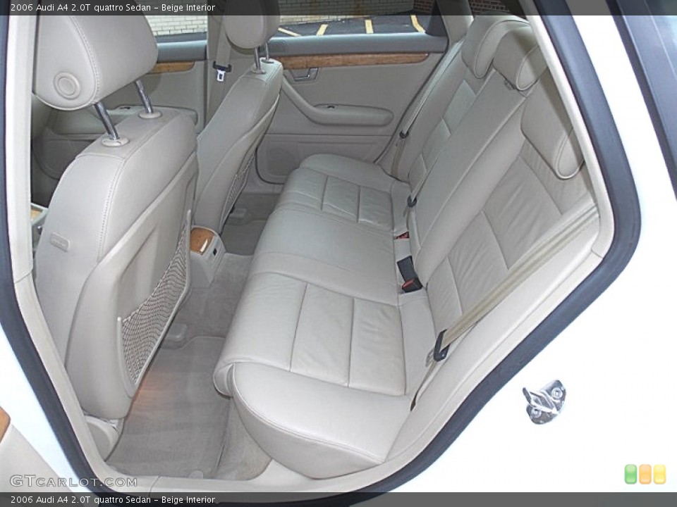Beige Interior Rear Seat for the 2006 Audi A4 2.0T quattro Sedan #95852176