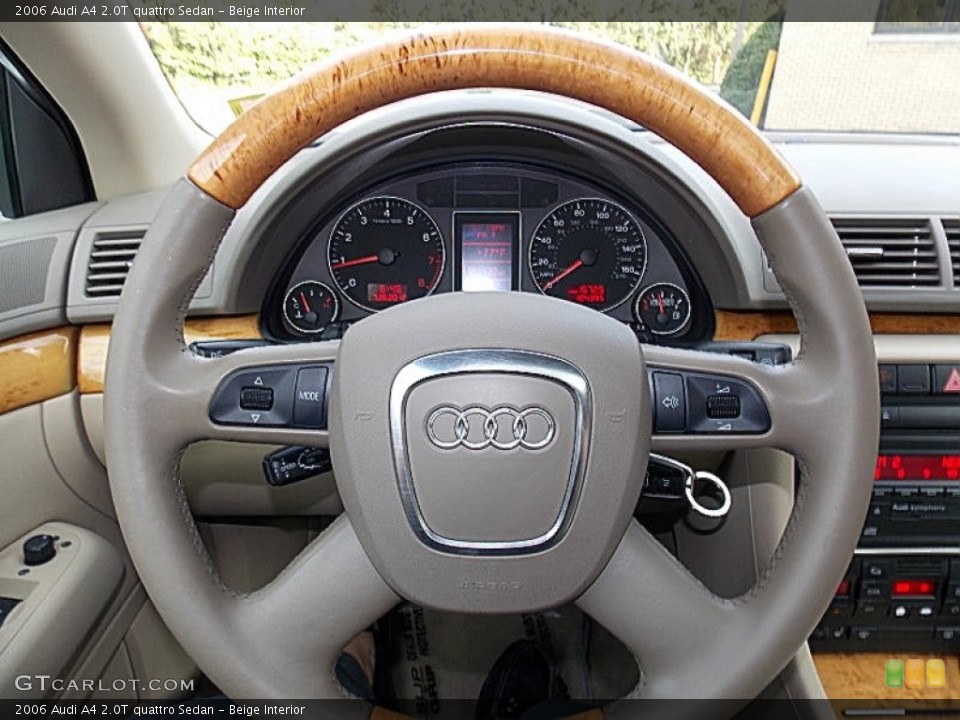 Beige Interior Steering Wheel for the 2006 Audi A4 2.0T quattro Sedan #95852503