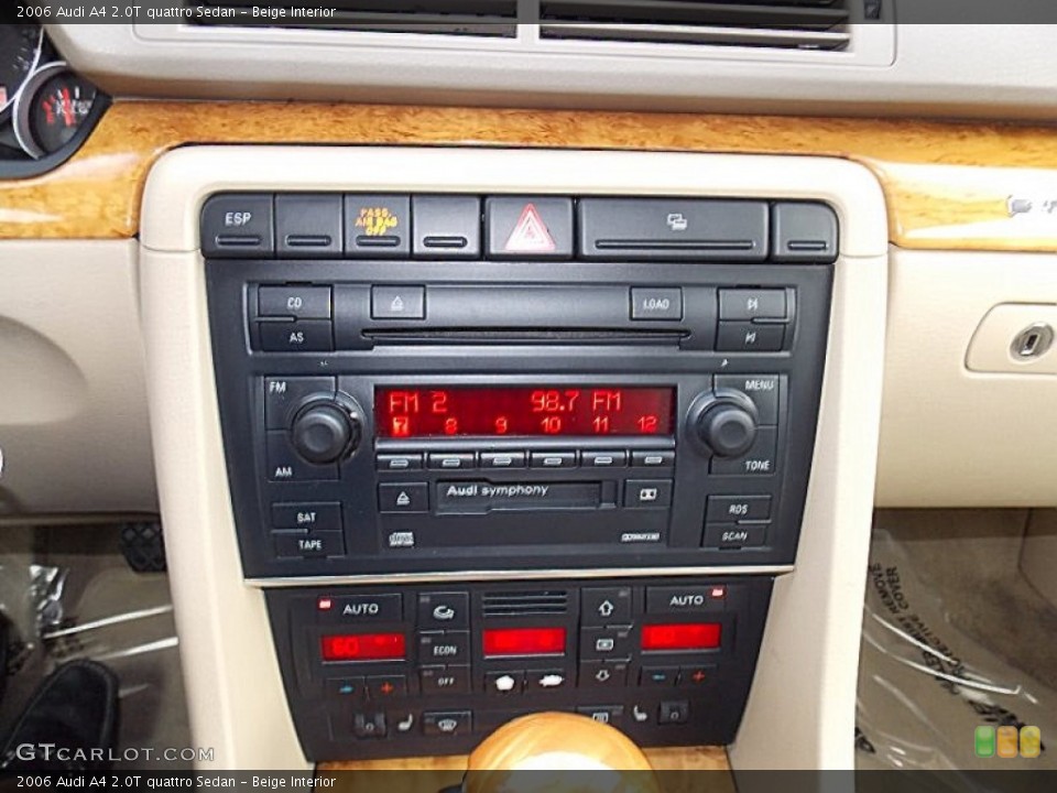 Beige Interior Controls for the 2006 Audi A4 2.0T quattro Sedan #95852542