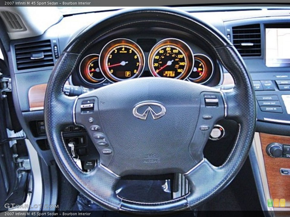 Bourbon Interior Steering Wheel for the 2007 Infiniti M 45 Sport Sedan #95867296