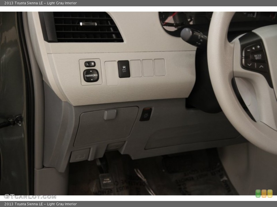 Light Gray Interior Controls for the 2013 Toyota Sienna LE #95871709