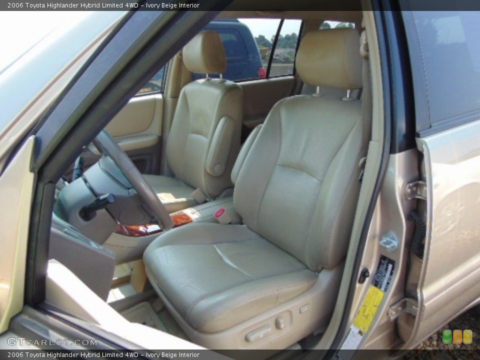 Ivory Beige Interior Front Seat for the 2006 Toyota Highlander Hybrid Limited 4WD #95871763