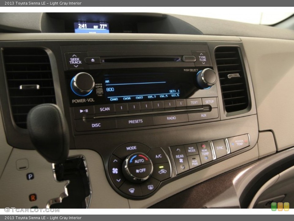 Light Gray Interior Controls for the 2013 Toyota Sienna LE #95871856
