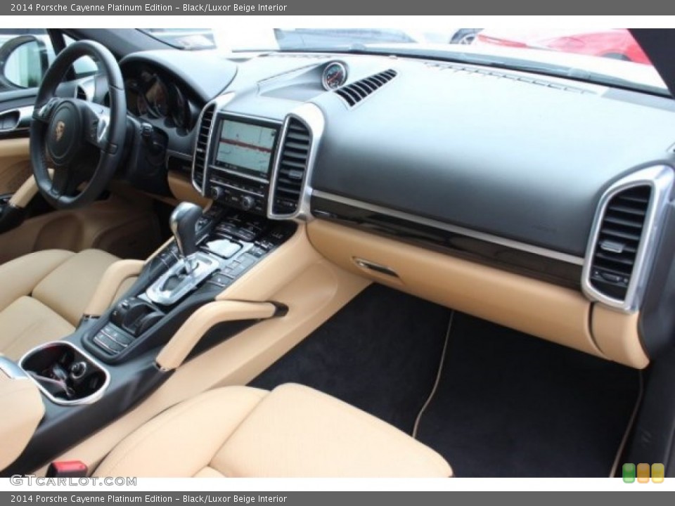 Black/Luxor Beige Interior Dashboard for the 2014 Porsche Cayenne Platinum Edition #95885944