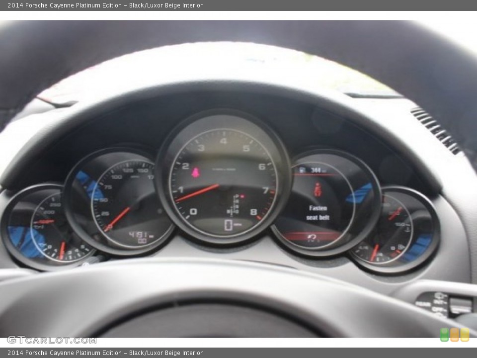 Black/Luxor Beige Interior Gauges for the 2014 Porsche Cayenne Platinum Edition #95886043